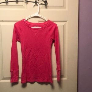 Barbie pink Old Navy, extra small waffle knit long sleeve